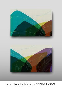 Poster brochure flyer design template vector, Leaflet cover presentation abstract geometric background, layout in A4 size shadow