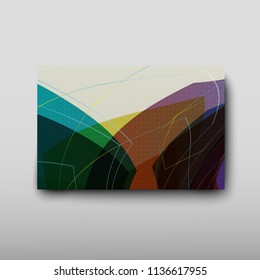 Poster brochure flyer design template vector, Leaflet cover presentation abstract geometric background, layout in A4 size shadow