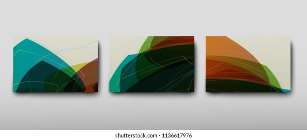 Poster brochure flyer design template vector, Leaflet cover presentation abstract geometric background, layout in A4 size shadow