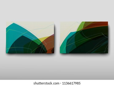 Poster brochure flyer design template vector, Leaflet cover presentation abstract geometric background, layout in A4 size shadow