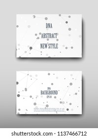 Poster brochure flyer design template vector, DNA abstract geometric background, layout in A4 size shadow