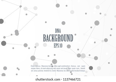 Poster brochure flyer design template vector, DNA abstract geometric background, layout in A4 size shadow