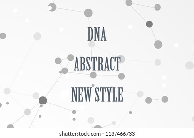 Poster brochure flyer design template vector, DNA abstract geometric background, layout in A4 size shadow