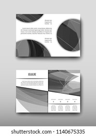 Poster brochure flyer design template vector, Leaflet cover presentation abstract geometric background, layout in A4 size shadow