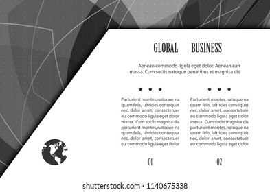 Poster brochure flyer design template vector, Leaflet cover presentation abstract geometric background, layout in A4 size shadow
