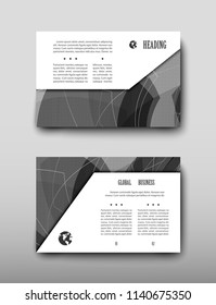 Poster brochure flyer design template vector, Leaflet cover presentation abstract geometric background, layout in A4 size shadow