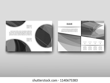 Poster brochure flyer design template vector, Leaflet cover presentation abstract geometric background, layout in A4 size shadow