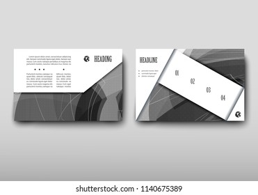 Poster brochure flyer design template vector, Leaflet cover presentation abstract geometric background, layout in A4 size shadow