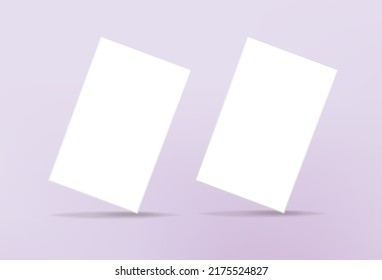 Poster Business Card Standing Mockup Template Brand Corporate Identity Presentation Office Brochures Flyer Illustration