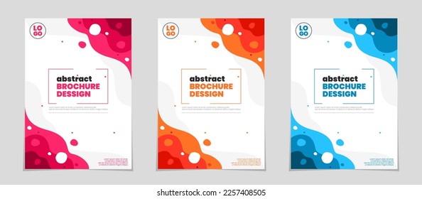 poster business template. flyer in A4. brochure in A4. Minimalist wavy posters. design template for flyer, leaflet, brochure. Vector brochure design template. 