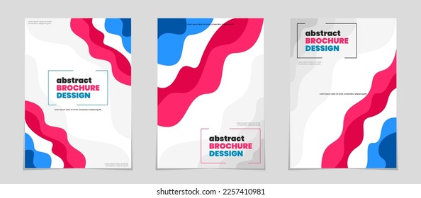 poster business template. Minimalist wavy posters. design template for flyer, leaflet, brochure. brochure in A4. Vector brochure design template. flyer in A4. 