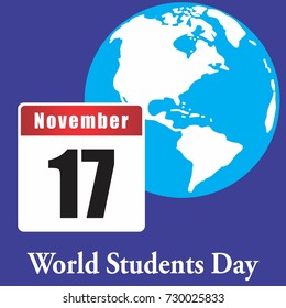 poster with calendar with reminder date worldwide