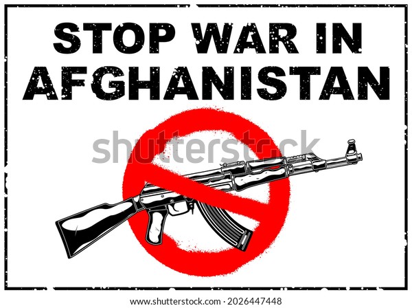 Poster Calling End War Afghanistan Vector Stock Vector (Royalty Free ...