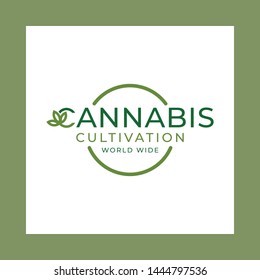 Poster Cannabis Cultivation Worldwide Vector Template