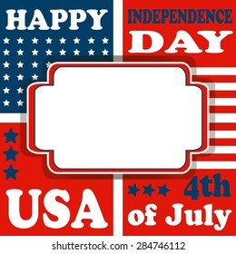 Poster or Card for 4th of July Independence Day