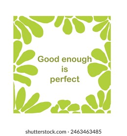 Poster card groovy vibrant Good is enough