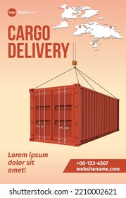 Poster cargo delivery flayer poster