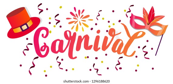 A poster of carnival festive concept. vector illustration