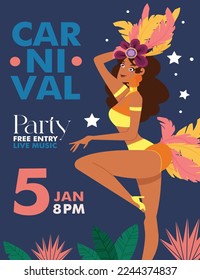 Afiche de fondo del partido carnaval