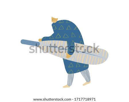 Poster with Cartoon Men and Positive Phrase to Stop COVID 19. Get Well Card. Medical Illustration for Coronavirus Recovery. Greeting Vector Postcard with Positive Doctors. Retro Health Care Banner.
