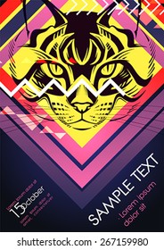 Poster with cat face