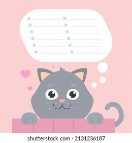 poster of cat thinking design