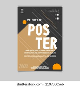 poster celebrate flyer template background browne