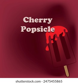 Poster for Cherry Popsicle summer cooling dessert