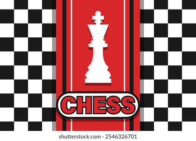Poster for chess tournament. Abstract chess design vector illustration.