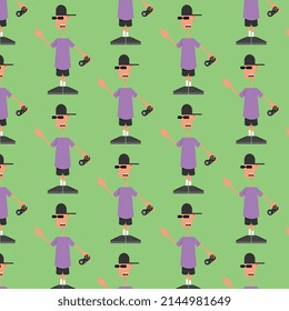 Poster for children's room, pattern boy in cartoon style in vector size.