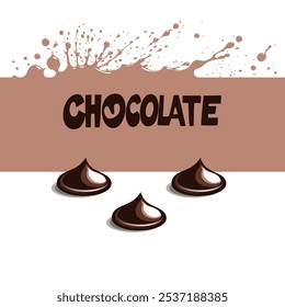 Póster con tema de chocolate. Ilustración vectorial