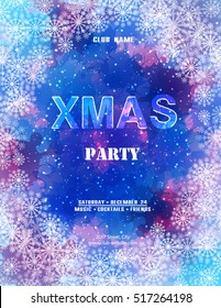 Poster Christmas party. New, original,  trendy. Vector illustration.