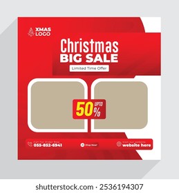 a poster for Christmas sale with a Christmas sale sign.
