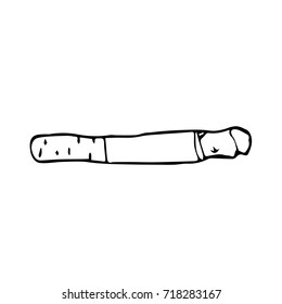 Poster with Cigarette in hand drawn style and reminder date for World No Tobacco Day. Doodle style. Design icon, print, logo, poster, symbol, decor, textile, paper