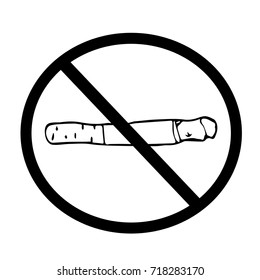 Poster with Cigarette in hand drawn style and reminder date for World No Tobacco Day. Doodle style. Design icon, print, logo, poster, symbol, decor, textile, paper