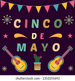 Poster of Cinco de Mayo in bright colors