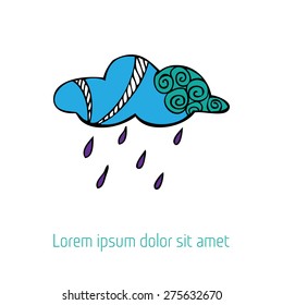 poster , poster with the cloud. vector background 3