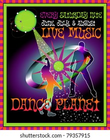 poster for club music and dancing