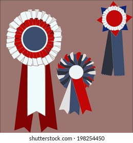 Poster with cockades with the american colours