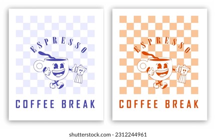 Cartel para los amantes del café. Colección de iconos para el menú, cafetería. Moderno. Ilustración del vector