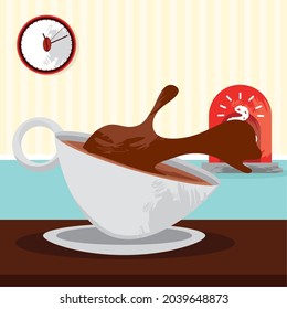 poster of coffee time with drink