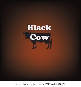 Poster of a cold refreshing Black Cow drink made from beer or soda with ice cream.