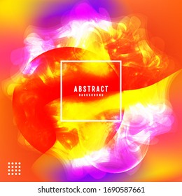 Poster with color gradient background. Trendy modern design
