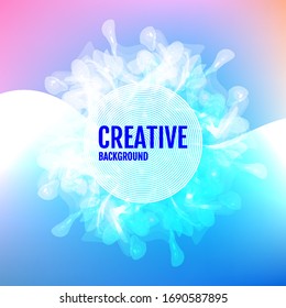 Poster with color gradient background. Trendy modern design