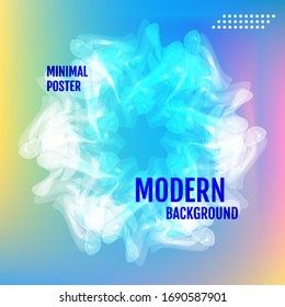 Poster with color gradient background. Trendy modern design