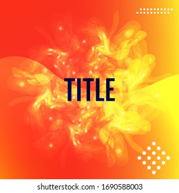 Poster with color gradient background. Trendy modern design