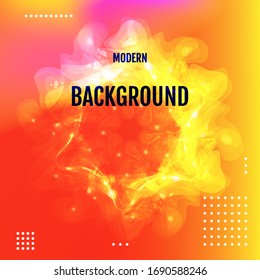 Poster with color gradient background. Trendy modern design