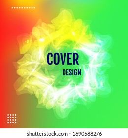 Poster with color gradient background. Trendy modern design
