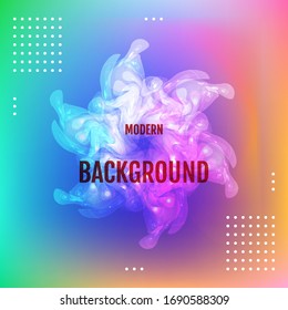 Poster with color gradient background. Trendy modern design