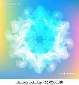 Poster with color gradient background. Trendy modern design